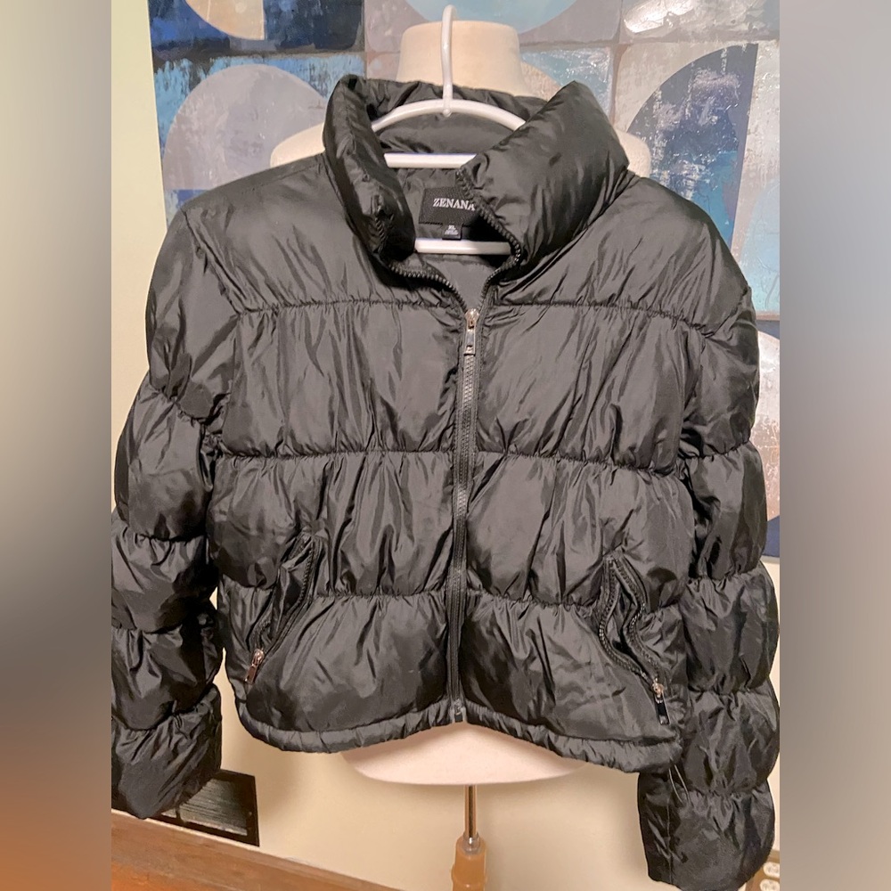 Zenana brand crop pufferJacket